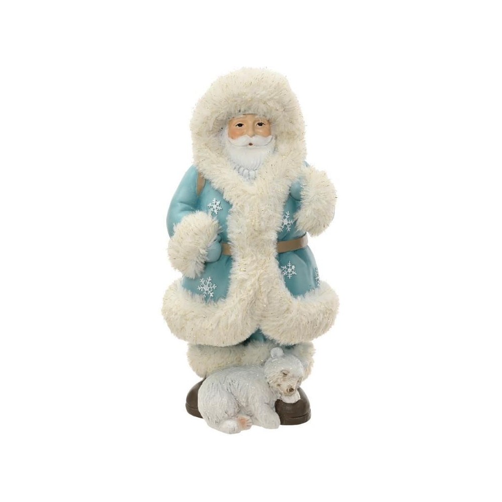 BABBO NATALE CAPPOTTO AZZURRO H.32